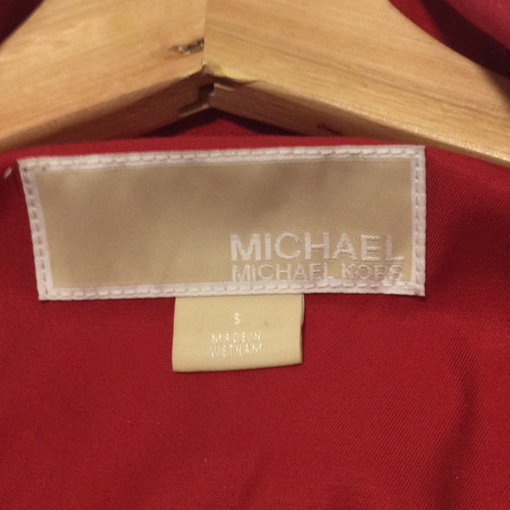 EUC Michael Kors Small Red/Gold Women's Trench Coat - Picture 9 of 12